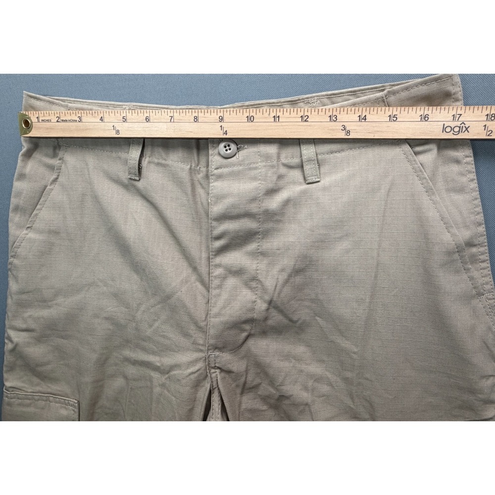 BDU Combat Trousers Khaki Tan Cargo Pants 100% Cotton USA | Men's Medium Long - Picture 10 of 15